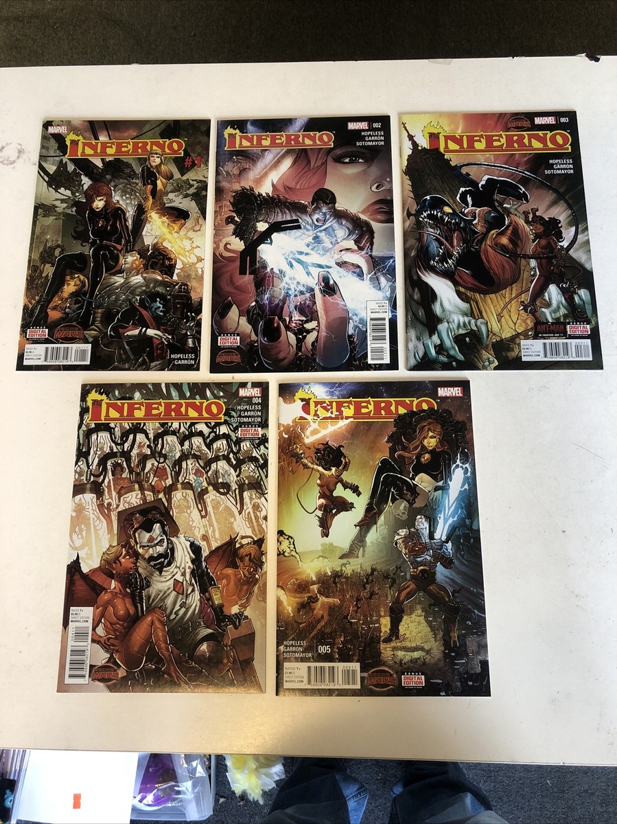 Marvel Secret Wars Inferno Single Issues #1 -5 Complete Run Bagged
