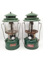Lot of 2 Vintage 1977 & 1983 Coleman Lantern Model 220J 220K. Read