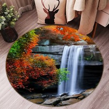 3D Waterfall Stone NAO6084 Game Rug Mat Elegant Photo Carpet Mat Fay