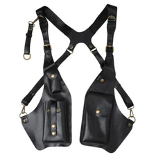 Adjustable Mens Anti-Theft Underarm Shoulder Bag PU Leather Wallet Holster Bag