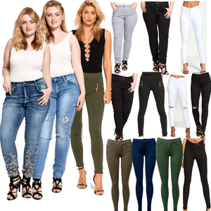 female biker jeans