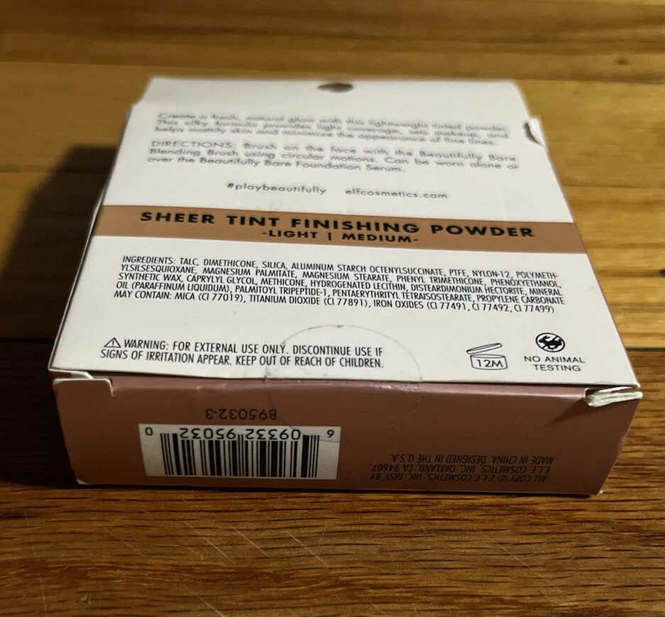 e.l.f. Beautifully Bare Sheer Tint Finishing Powder Setting Powder Light/Medium - Image 4 of 4