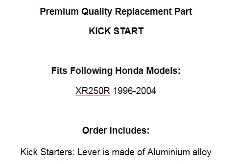Palanca de arranque Caltric para Honda XR250R XR 250R XR-250R 1996-2004 Foto 2 de 2