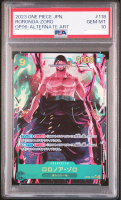 One Piece Card Roronoa Zoro Secret Parallel OP06-118 SEC PSA10 | eBay