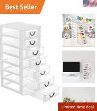 7-Drawer Mini Organizer Box - Clear Desktop Storage Container for Office  Home