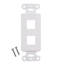 2-Port Keystone Jack Wall Plate Insert Snap-In White RCA F-TYPE RJ45 HDMI LOT