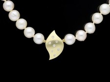 Top Preis Juw. Christ Collier Diamanten Zucht Perlen 585 Gold Deta Schmuck