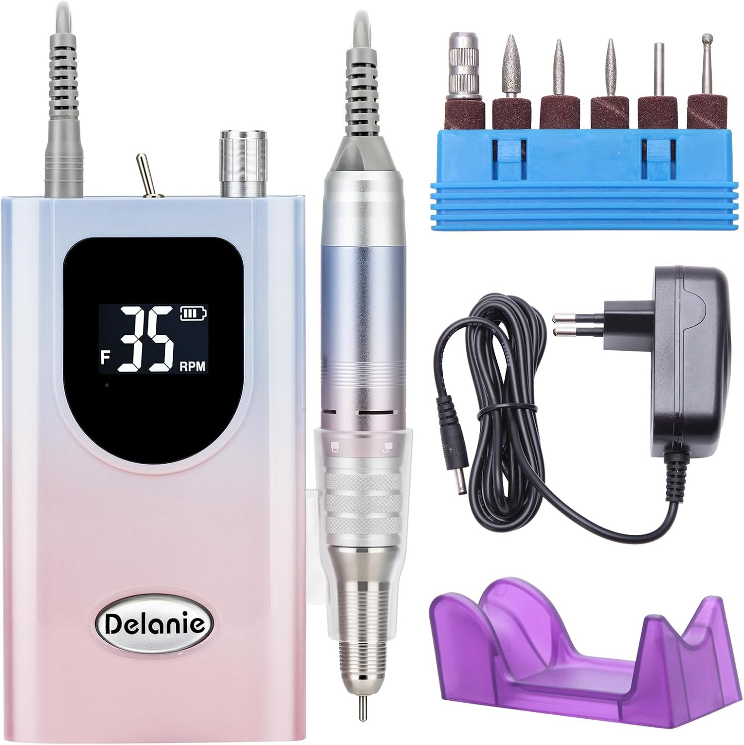 Fresa Elettrica per Unghie Professionale 35000 Giri | Kit Casa e Salone