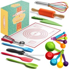 Young Chefs Kids Cooking Sets Real - 19 Pieces Baking Set - child-size