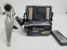 SONY HDR-SR11 Handycam 1080p Camcorder 60GB w Remote Case Tripod Tested Works