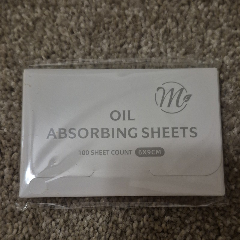 M+ Oil Absorbing Sheets 100 Count 6x9cm Non-Powdered White Face Excessive Oil