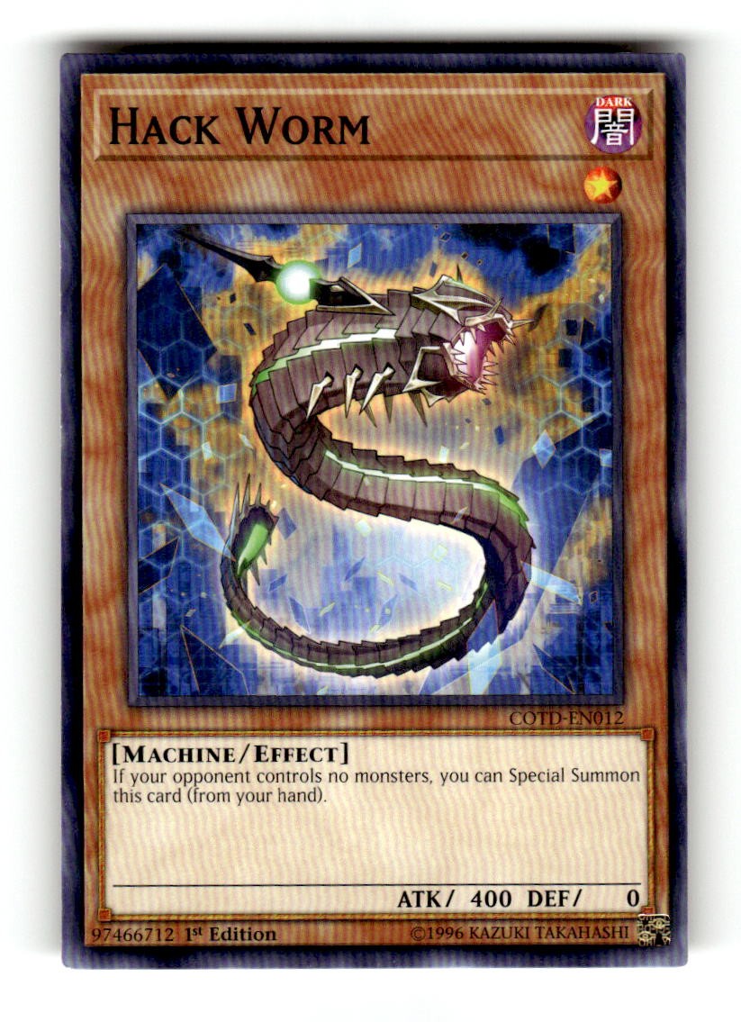 Hack Worm COTD-EN012 C Code of the Duelist Yu-Gi-Oh 1st Edition NM