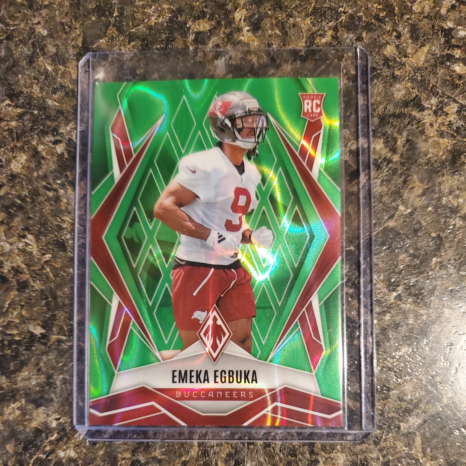 2025 Panini Phoenix Emeka Egbuka Rookie Lime Green Lava #19/225 Buccaneers