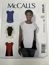 McCall's sewing pattern 7093 Womens Tops Tunics Sizes 14 - 22 Uncut