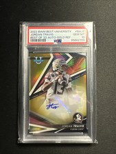 2022 BWM Best University Jordan Travis Best of 22’ Auto Gold Ref. /50 PSA 10