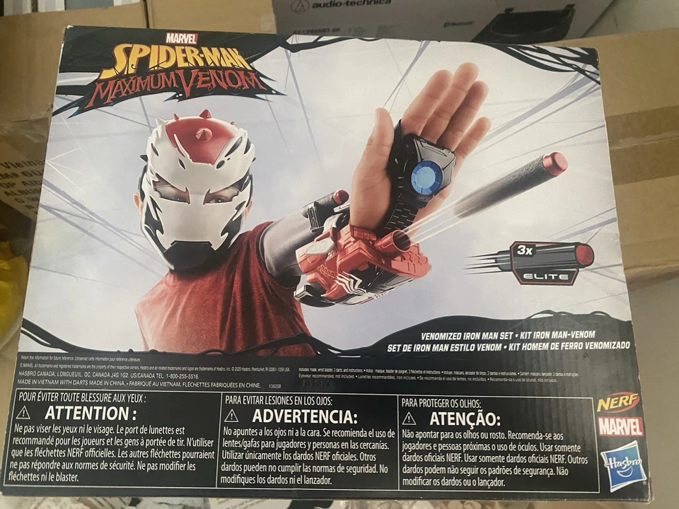 Juego Nerf Marvel Spider-Man Maximum Venom Iron Man Foto 3 de 4