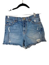 BDG Urban Outfitters Blue Distressed Denim Cutoff Shorts Y2K Size 27