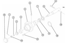 WILRICH CULTIVATOR SPINDLE 2" PART# 14251  / SCHEMATIC#9