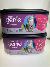 2 Litter Genie Jumbo REFILL CARTRIDGES: 8 Months Supply 2 Jumbo 4 Standard NEW