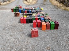 Vintage Petrol Jerry Can With Cap Shell Motor Spirit 