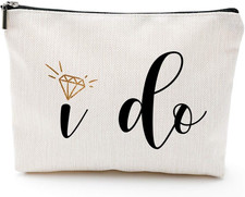 Engagement Gifts for Her,Bridal Shower Gifts-I Do-Bride Gifts,Makeup Bag Make up