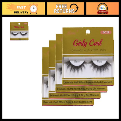 Girly Curl Voluminous Multi-Layered False Eyelashes, 17mm Flare, GC25 Style