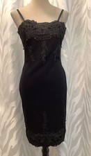 Haute Monde Women’s Black Bodycon Spaghetti Strap Dress Size L