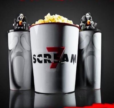 Scream 7 Ghost Face Popcorn Bucket & Cup Set Regal Theaters Presale Feb ...