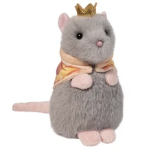 Douglas Plush Stuffed Animal Toy Pizza Rat Macaroon, 7.5"