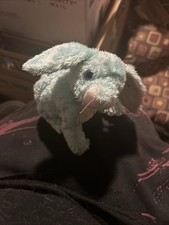 Ty Beanie Babies Spring the Bunny 7" Beanbag Plush Blue White Rabbit 2001 W/ Tag