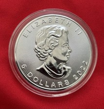 2022 Canada Maple Leaf 5 1 oz .9999 Silver Coin Elizabeth II