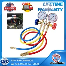 A/C Manifold Gauge Set HVAC Refrigeration Charging Service for Refrigerant