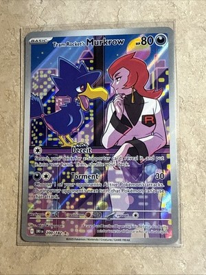 Team Rockets Murkrow Holo Illustration Card 200/182 Destined Rivals Series
