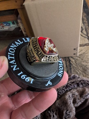 Atlanta Braves 1991 NL Champ Officially Licensed Replica Ring Turner Last Season