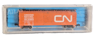 Atlas 2382 Spur N Canadian National CN 40 Single Door Wagon Train Modell Originalverpackt.