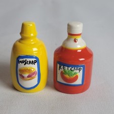 Ambience Collections Ketchup And Mustard Salt And Pepper Shakers