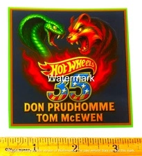 NEW ART! Don THE SNAKE Prudhomme vs Tom The Mongoose McEwen 35th Ann Sticker V2