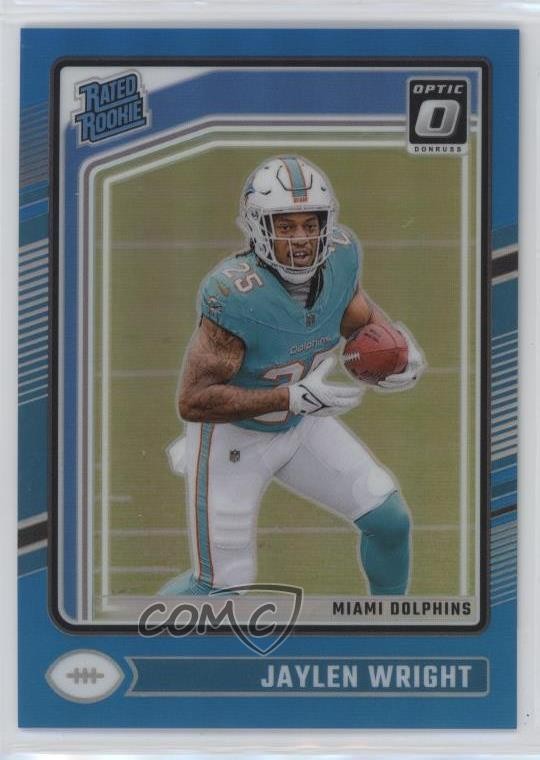 2024 Panini Donruss Optic Rated Rookie Aqua Prizm 55/299 Jaylen Wright #249 15ik
