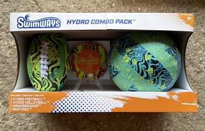 Swimways Hydro SportsBall Combo 3er Pack Fußball, Volleyball, Scheibe/fehlende Wakebrea