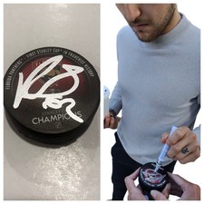 BRANDON MONTOUR SIGNED FLORIDA PANTHERS 2024 STANLEY CUP HOCKEY PUCK W/ CASE COA