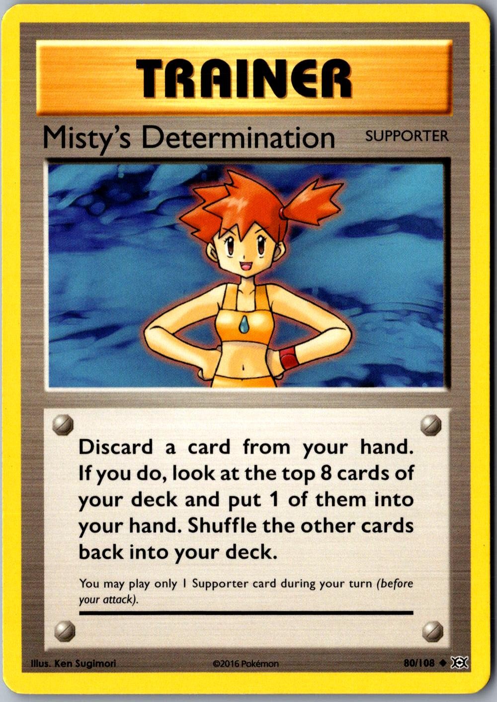 Misty's Determination 80/108 Uncommon XY - Evolutions LP Pokemon Card