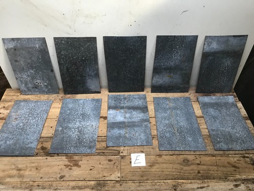 10 Rusty Galvanized Patina Sheet Metal 12" x 7 1/2 - 8" Wall Tile Art Garden (E)