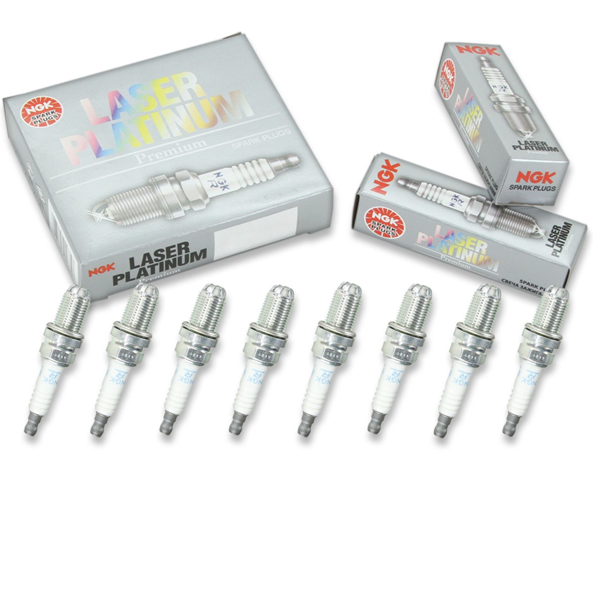 8 pcs NGK Laser Platinum Spark Plugs for 2002-2005 BMW 745Li 4.4L V8 - co
