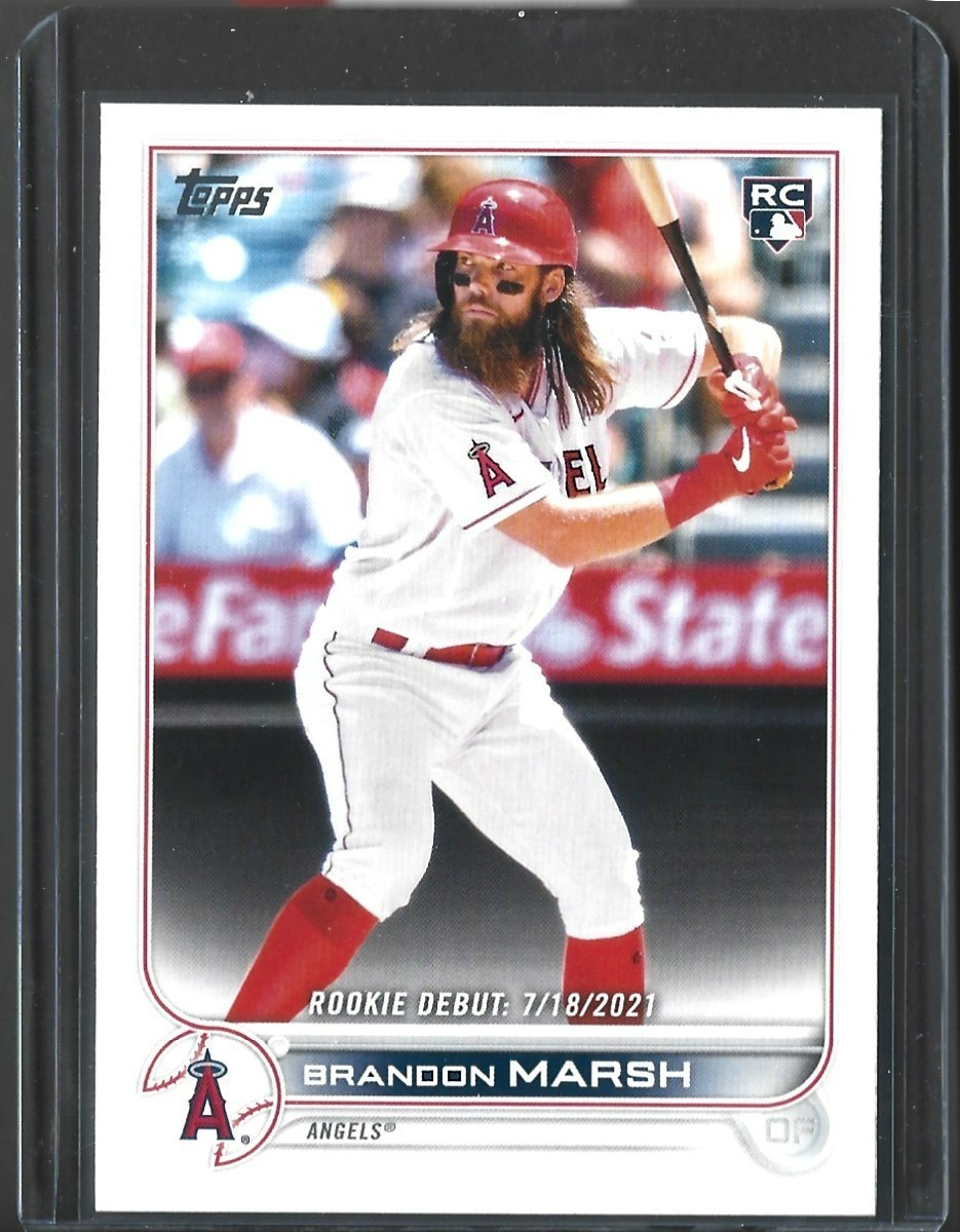 2022 TOPPS UPDATE SERIES ROOKIE DEBUT RC BRANDON MARSH #US35 RC ANGELS