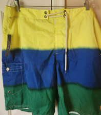 NWT Polo Ralph Lauren men's swim trunks, beachshop green ombre , 36