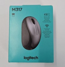 Logitech M317 Compact Wireless Mouse 2.4GHz USB Receiver Grey Black New Sealed