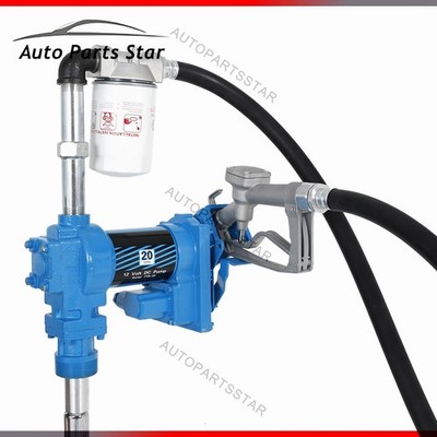12V 20GPM Fuel Transfer Pump Diesel Gas Gasoline Kerosene w/ Particulate Filter