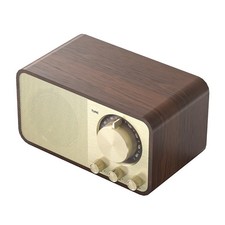Retro Wood Bluetooth Speaker 1500mAh Rechargeable Radio FM AM Tuning Bass