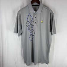 Masters Tech Men's Golf Polo Shirt Gray Size M Short Sleeve Stretch Performance