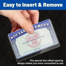 8-Pack Medicare Holder Protector Sleeves Clear PVC For Credit Card Business Card